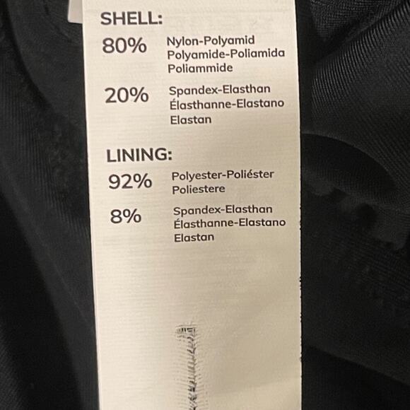 Cupshe Swimsuit Women  XL Black Tankini Adj Tie Sides Cross Back 2 Piece Cheeky - Picture 4 of 5